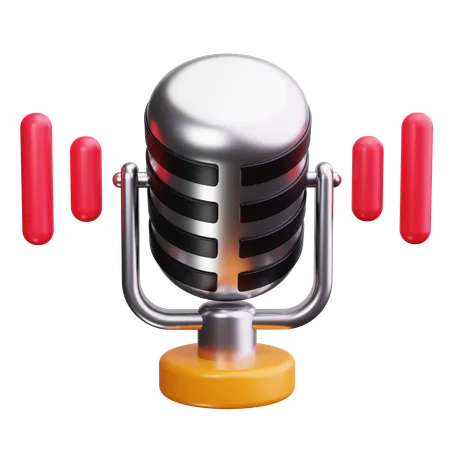 Dynamic Mic  3D Icon