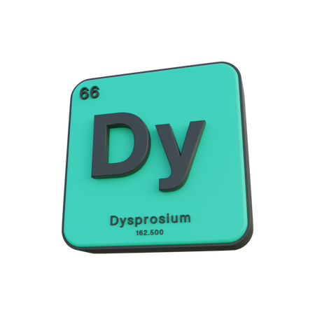 Dysprosium  3D Illustration