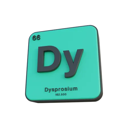 Dysprosium  3D Illustration