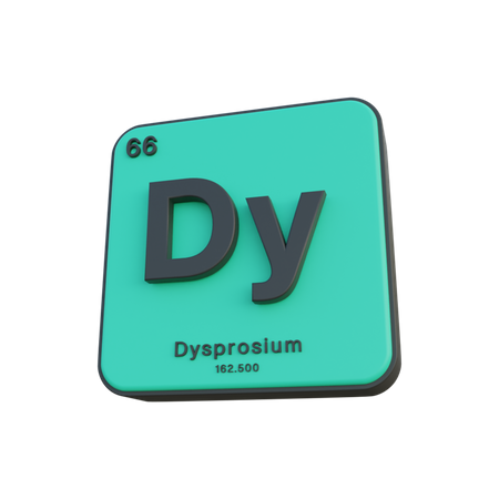 Dysprosium  3D Illustration