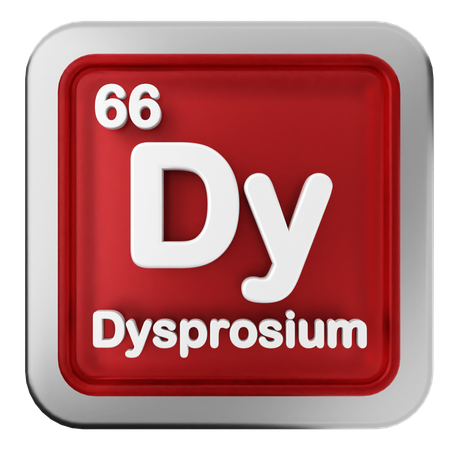 Tableau périodique du dysprosium  3D Icon