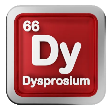 Tableau périodique du dysprosium  3D Icon