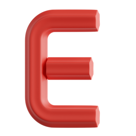 E  3D Icon