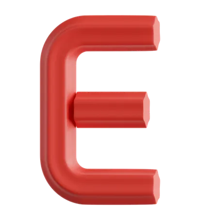 E  3D Icon