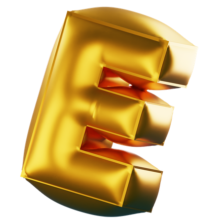 E  3D Icon