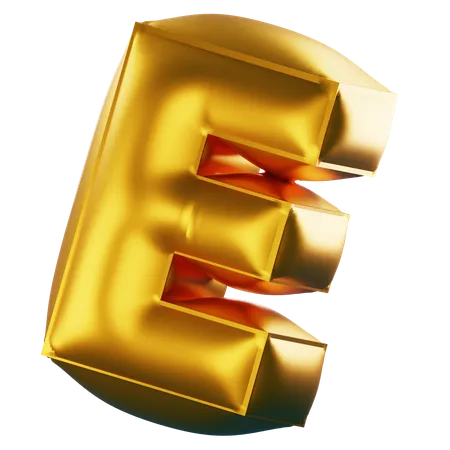 E  3D Icon