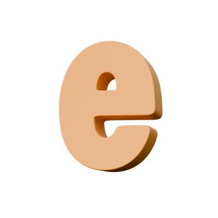 E  3D Icon