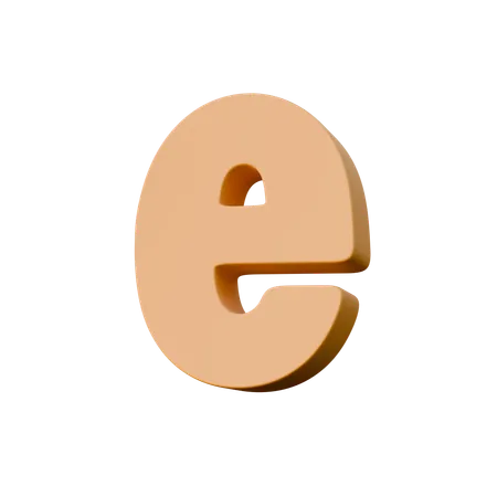 E  3D Icon