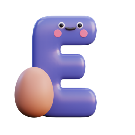 E  3D Icon