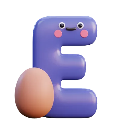 E  3D Icon