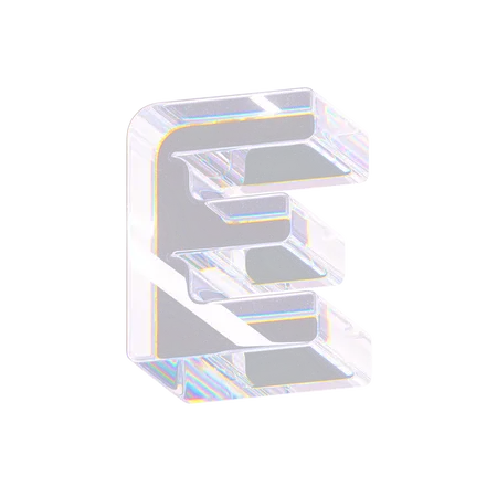 E  3D Icon