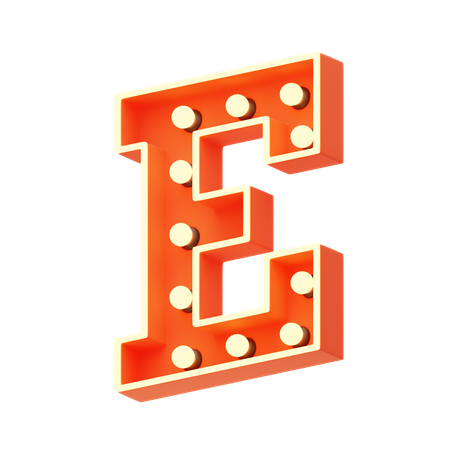 E  3D Icon