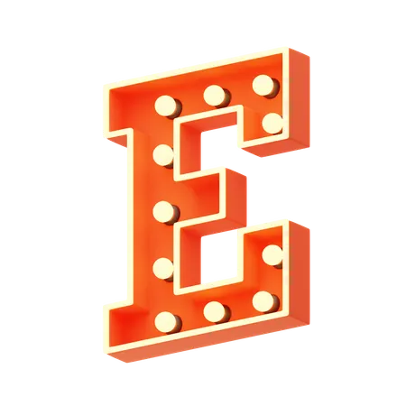 E  3D Icon