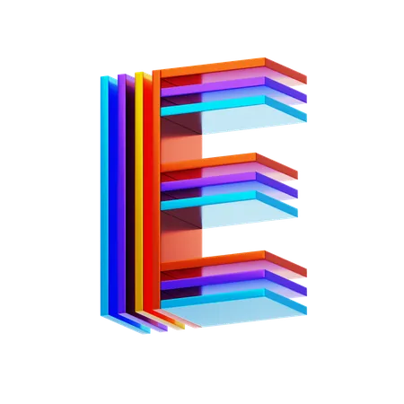 E  3D Icon