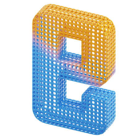 E  3D Icon