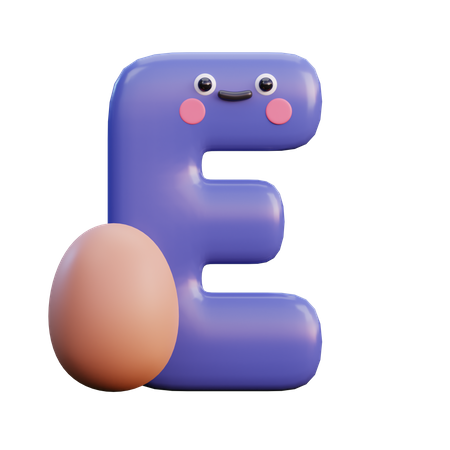 E  3D Icon