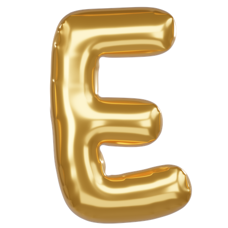 E alfabeto  3D Icon