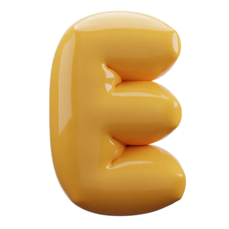 Alphabet E  3D Icon