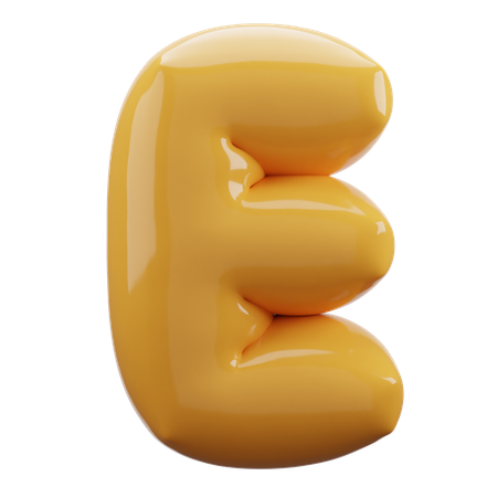 E  Alphabet  3D Icon