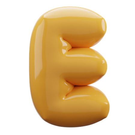 E  Alphabet  3D Icon