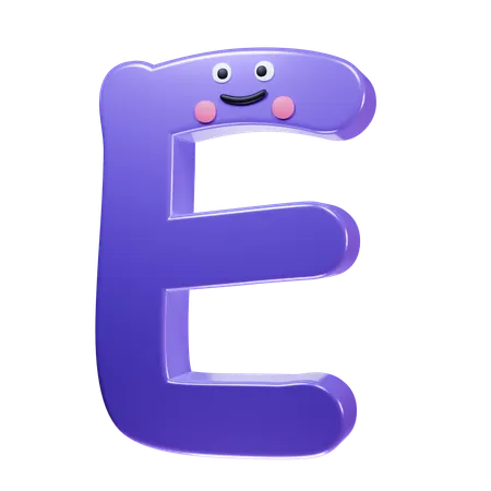 E Alphabet  3D Icon