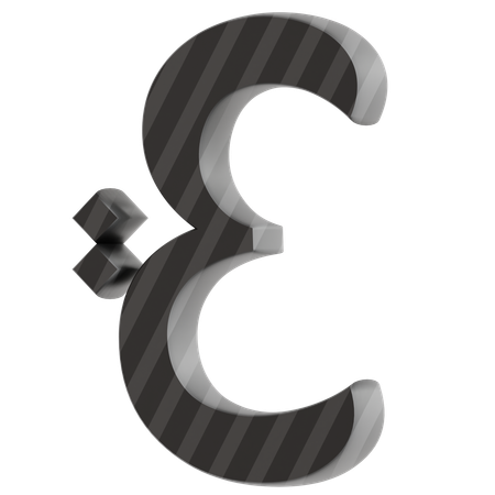 E Alphabet  3D Icon