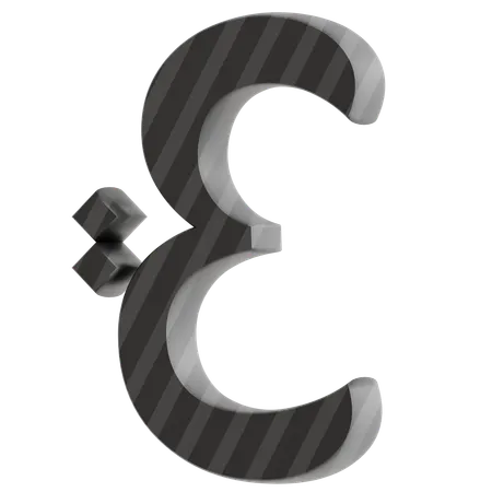 E Alphabet  3D Icon