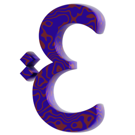 E Alphabet  3D Icon