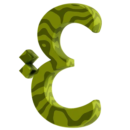 E Alphabet  3D Icon