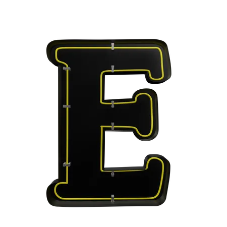 E Alphabet  3D Icon