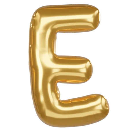 E Alphabet  3D Icon