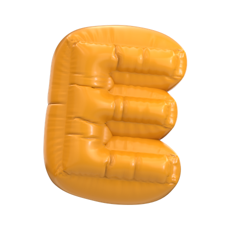 E Alphabet  3D Icon