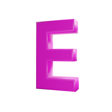 E Alphabet 3D Icon