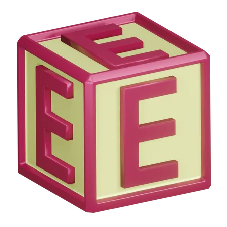 E Alphabet Letter  3D Icon