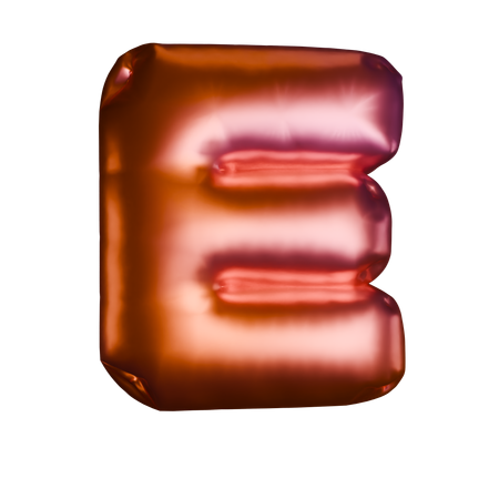 Buchstabe E in Ballonform  3D Icon