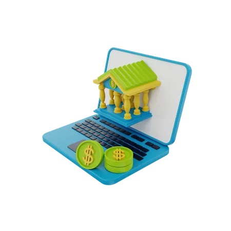 E Banking  3D Illustration