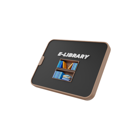 E-Bibliothek  3D Icon