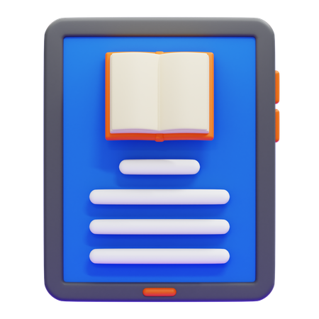 E BOOK  3D Icon