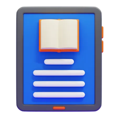 E BOOK  3D Icon