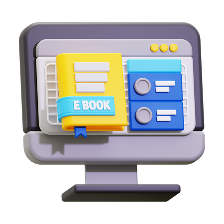 E book  3D Icon