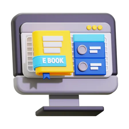 E book  3D Icon