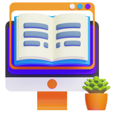 E Book Learning  3D Icon
