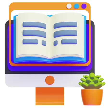 E Book Learning  3D Icon