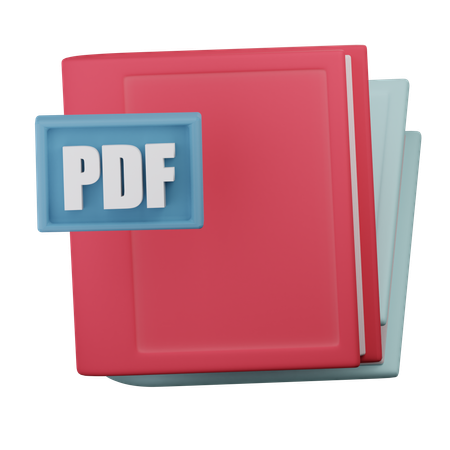 E-book pdf  3D Icon