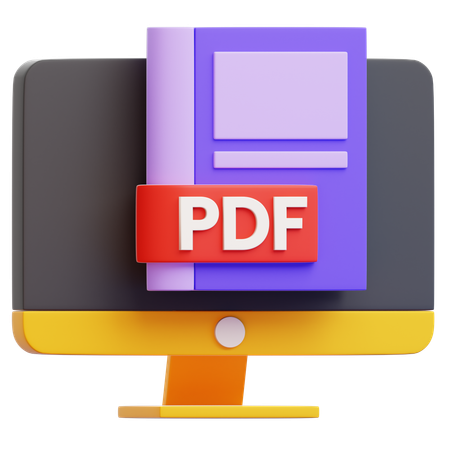 E Book PDF  3D Icon
