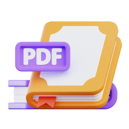 E-book pdf  3D Icon