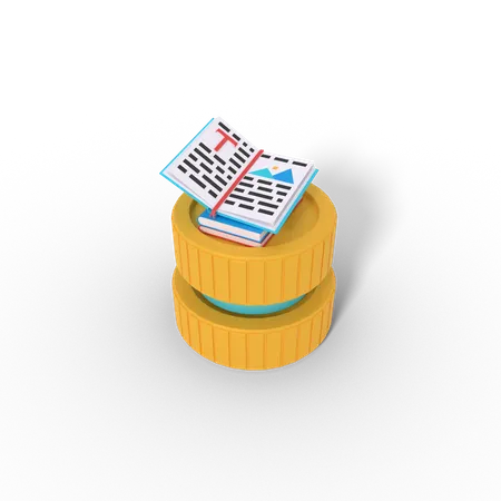 E book server  3D Icon