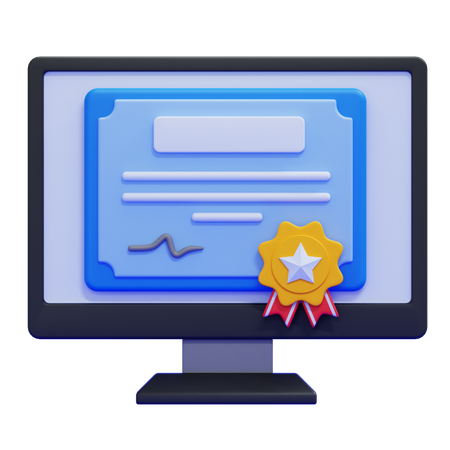 E-Certificate  3D Icon