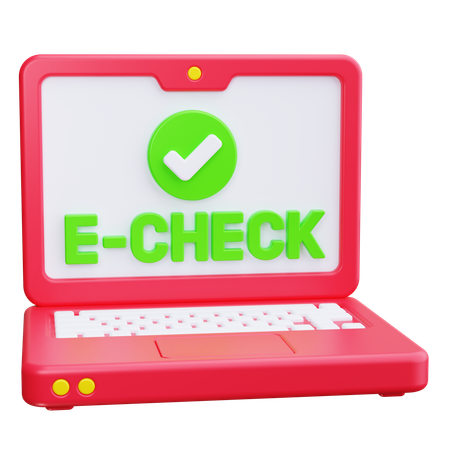 E Check  3D Icon