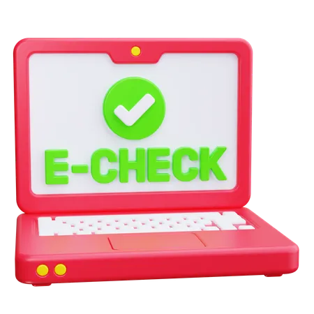 E Check  3D Icon